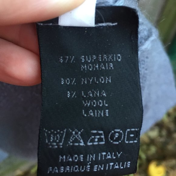 Roberto Collina grey mohair & wool cardigan w/pockets - size M - Picture 3 of 11